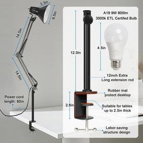 DXOVEEN desk lamp highlighting all-metal construction for durability