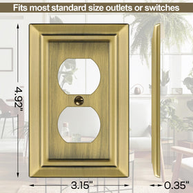 Dyekou duplex outlet cover six-pack suits living rooms and offices.