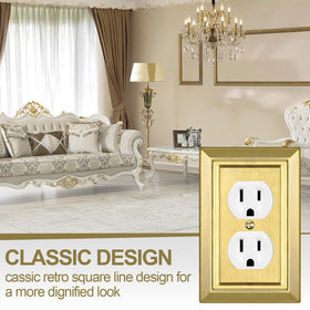 Dyekou durable 1-gang metal wall plate ideal for kitchens and living rooms.