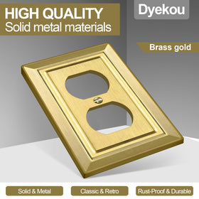 Dyekou gold switch plate screws match, simplifying quick 1-gang upgrades.