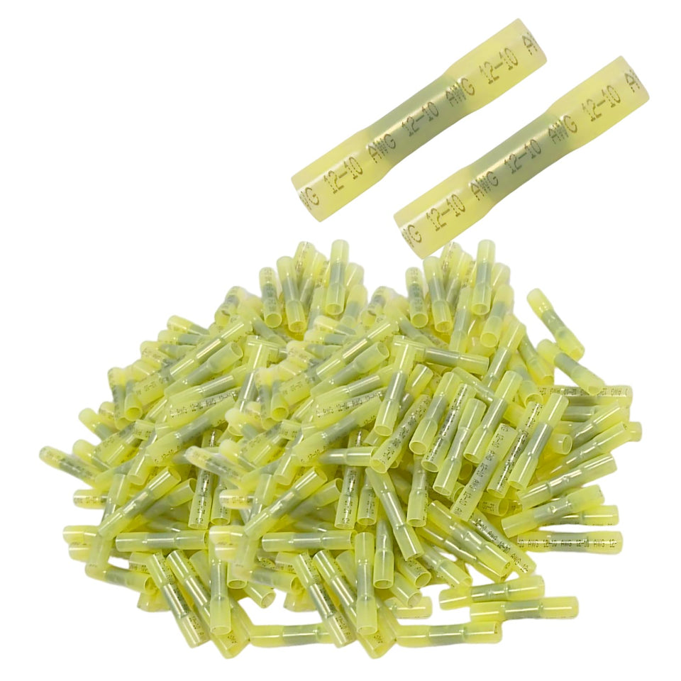 Dyfilmo heat shrink butt connector 200pcs with secure crimps and waterproof seal.