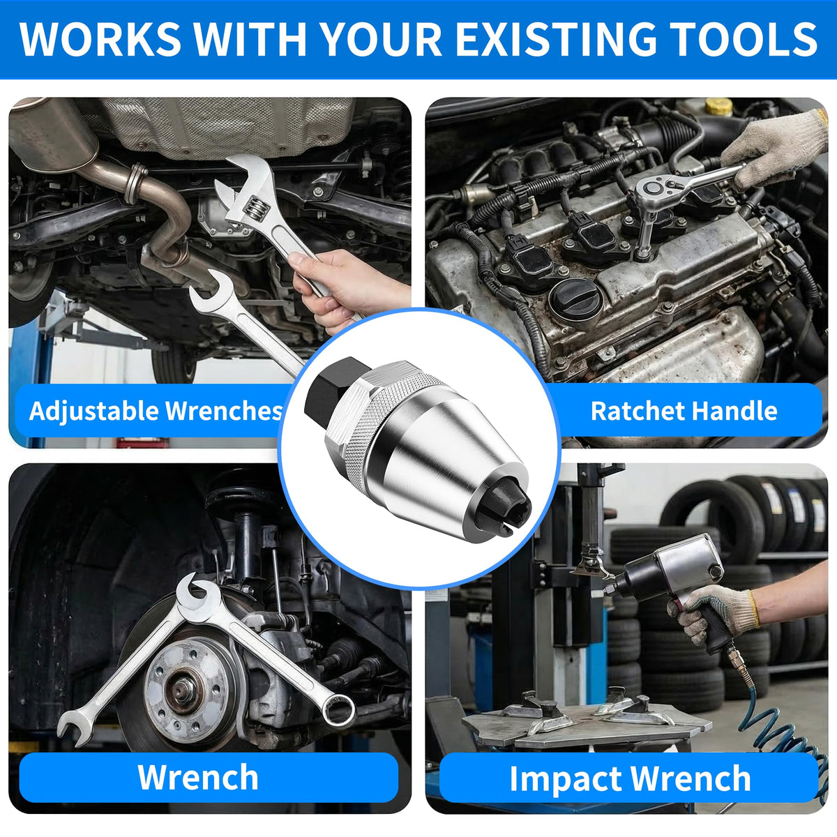 Dyfizer tool compatible with 3/8 drive ratchets