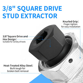 Dyfizer internal gripping heads securely clamp stripped bolts