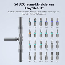 DYLIFE 24in1 screwdriver handle with ergonomic grip for comfortable use.