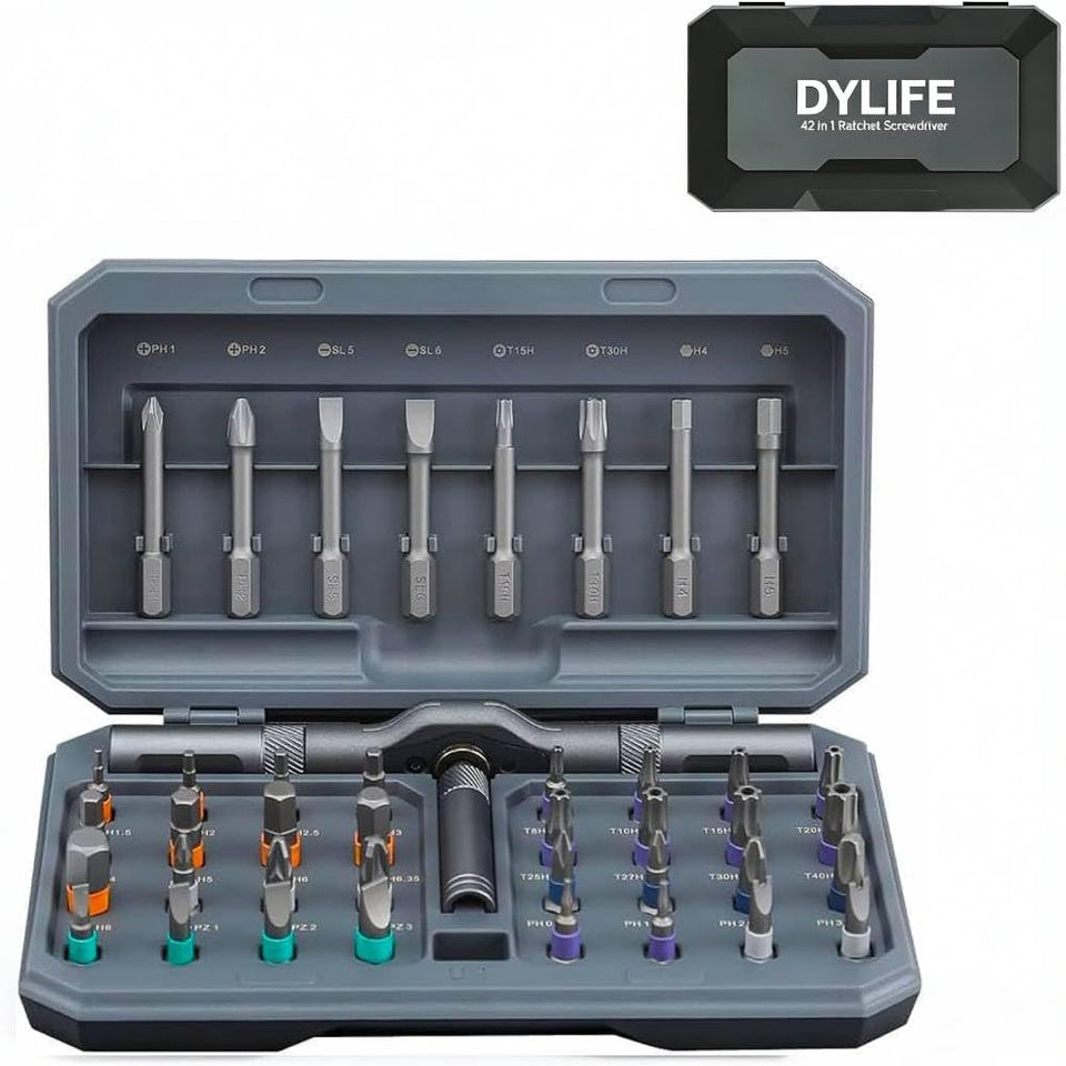 DYLIFE 42in1 screwdriver set with full bit range for versatile repairs