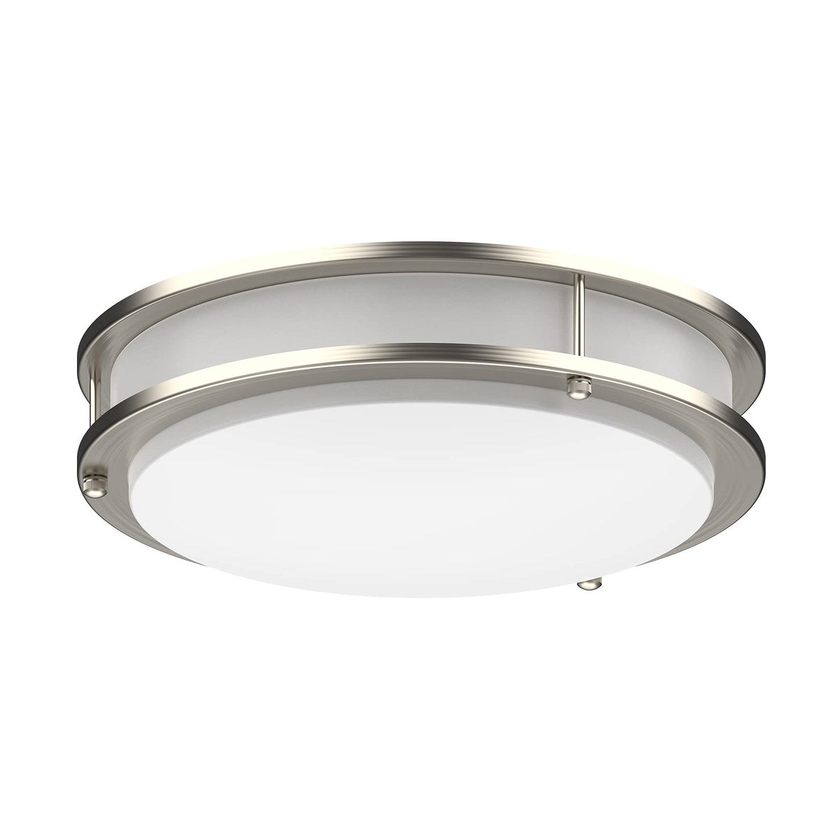 DYMOND 10-inch LED ceiling light with brushed-nickel finish for bright, energy-efficient rooms.