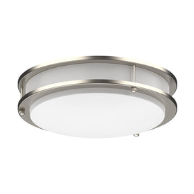 DYMOND 10-inch LED ceiling light with brushed-nickel finish for bright, energy-efficient rooms.