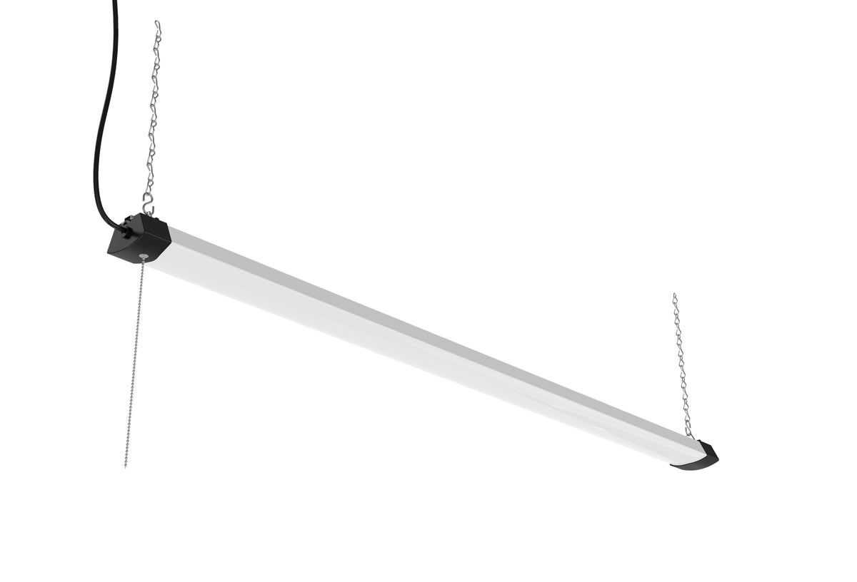 DYMOND wraparound light with pull chain for garage convenience