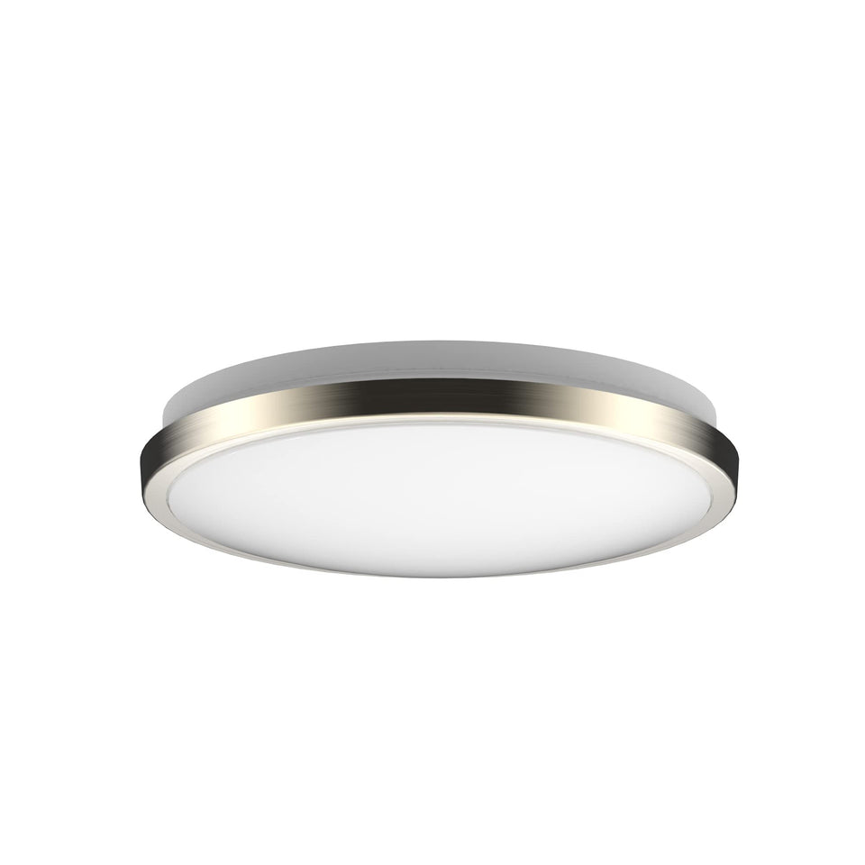 DYMOND LED ceiling light 10-inch brushed nickel finish for a bright, even glow.