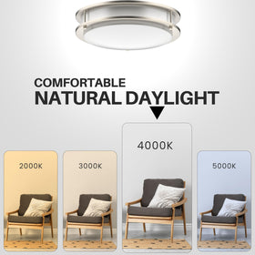 DYMOND modern double-ring design elevates any space with a sleek ceiling light.