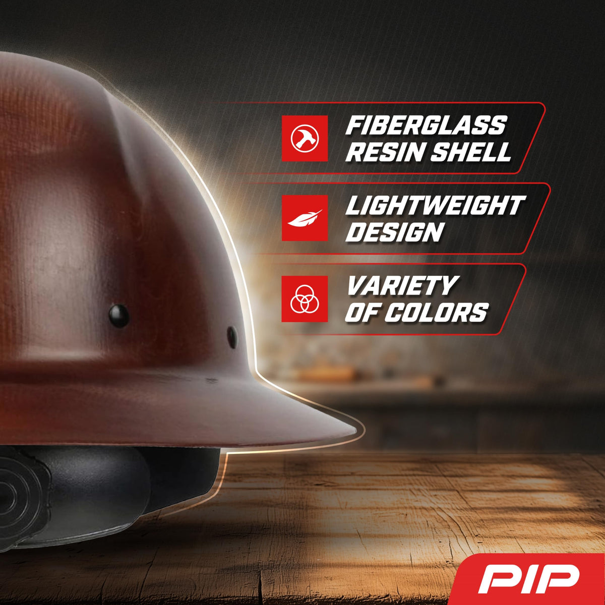 Available in white, yellow, matte black, natural for visible on-site safety.