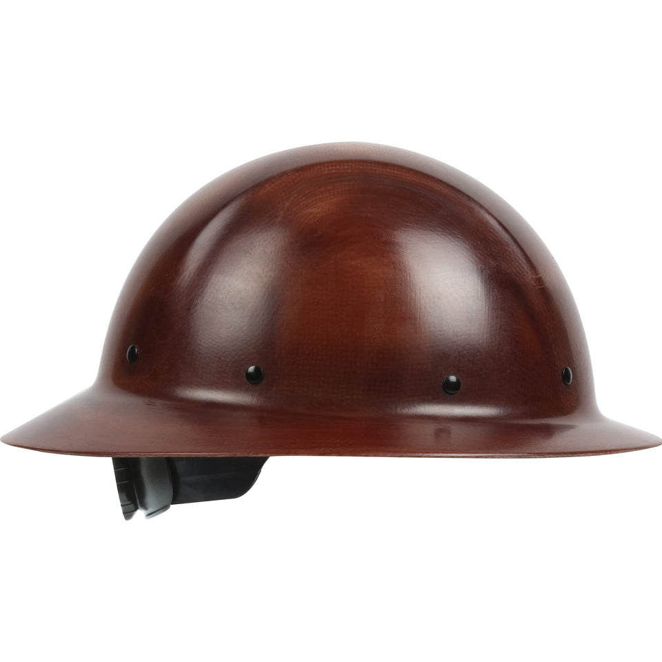 Dynamic WolfJaw front-view fiberglass hard hat with wheel ratchet for quick one-hand sizing.