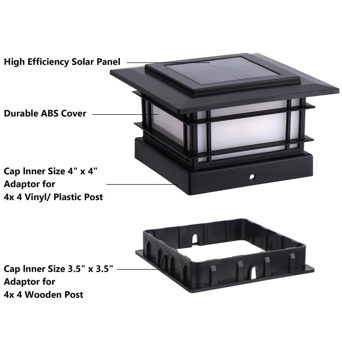 Dynaming 12-pack post cap lights for consistent yard illumination.