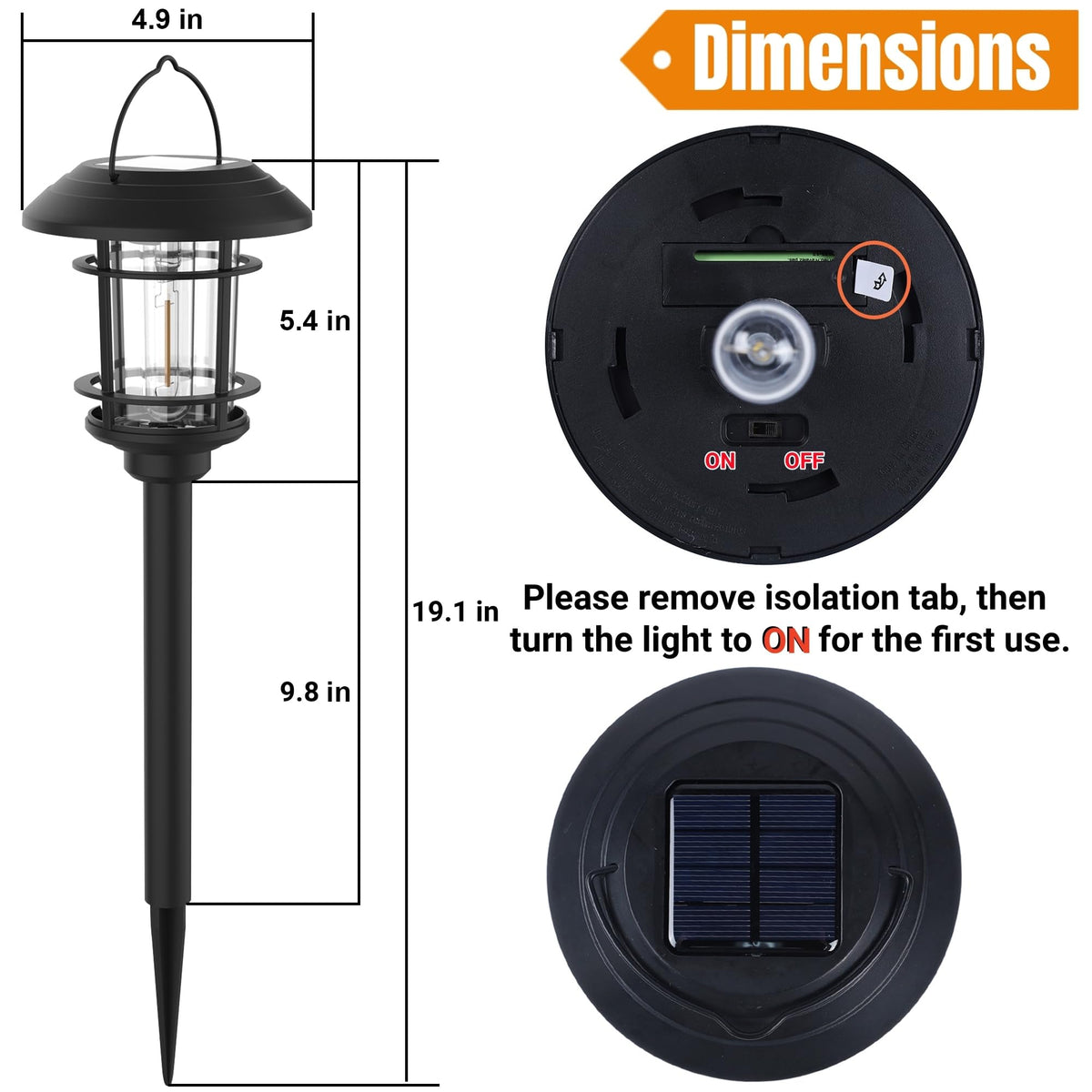 Dynaming path light with 360-degree illumination along a dark walkway.