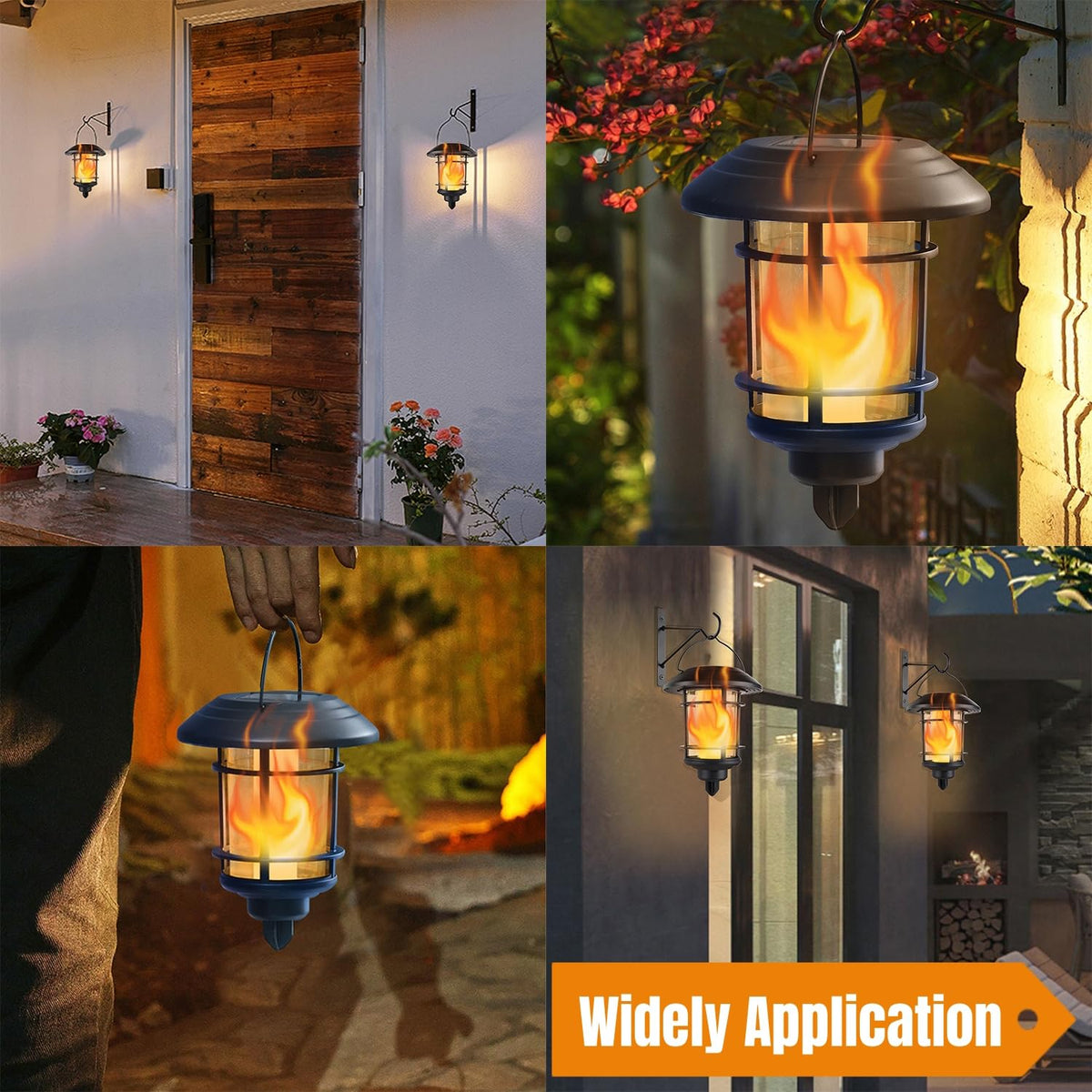 Dynaming auto on/off flame mode lanterns for hands-free ambiance
