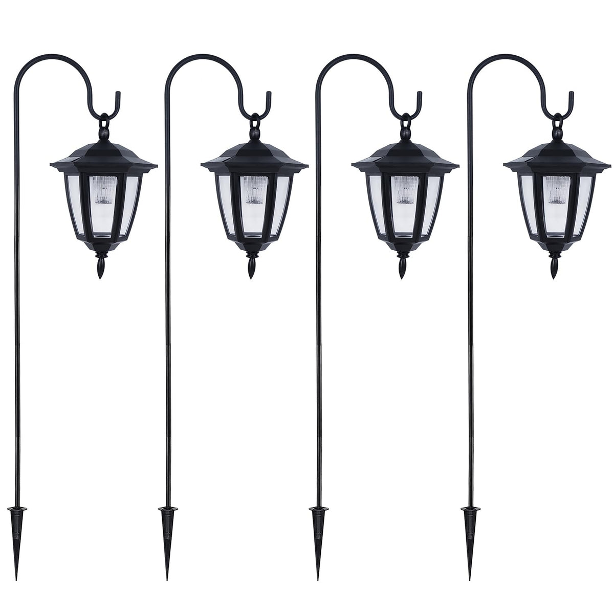 Dynaming lanterns line the driveway for safe, welcoming entry
