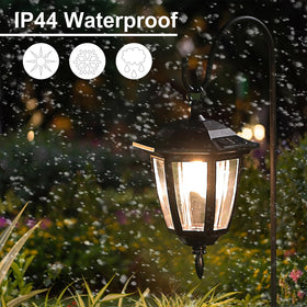Dynaming lights create inviting backyard ambience along patio or deck
