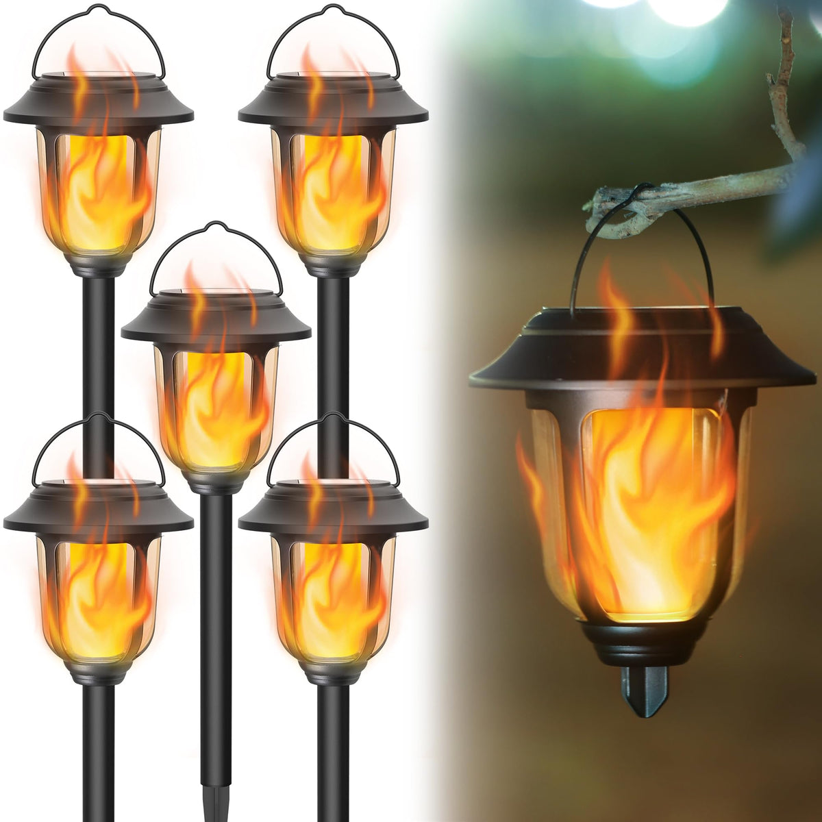 Dynaming porch lighting enhances curb appeal with a subtle glow.