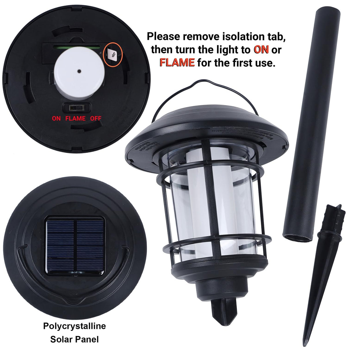 Dynaming solar flame torch night-view delivers flameless mood