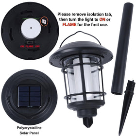 Dynaming solar flame torch night-view delivers flameless mood