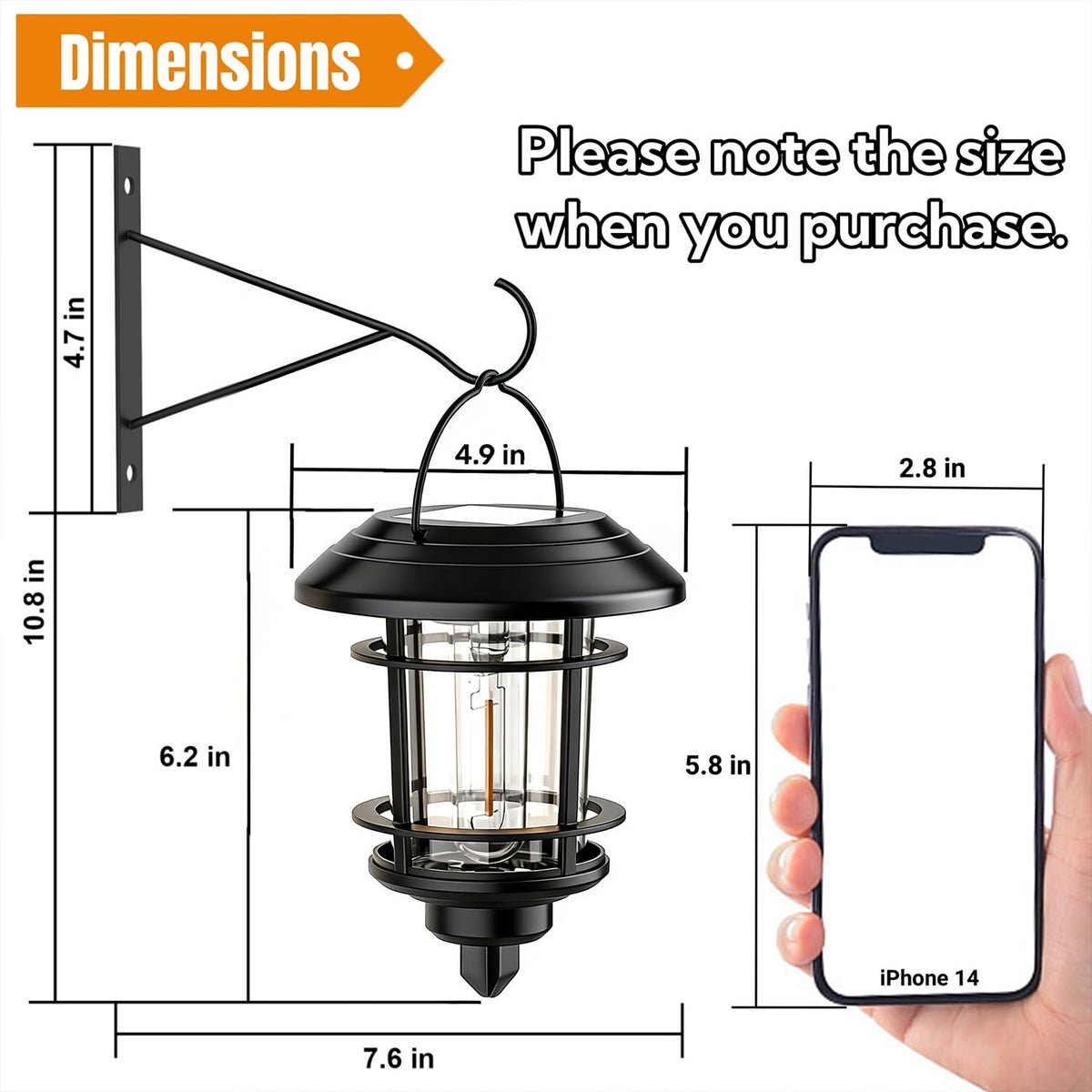 Dynaming solar-powered lantern with auto-on-off for easy night lighting