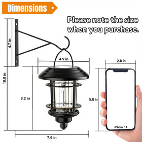 Dynaming solar-powered lantern with auto-on-off for easy night lighting
