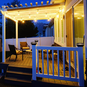 Dynaming solar panel charging and automatic dusk-to-dawn lighting