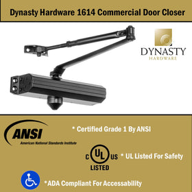 Dynasty Hardware 1614 ADA-compliant bronze closer, installation template