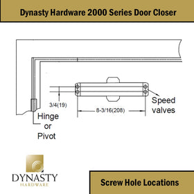 Dynasty Hardware 2000 Series sprayed aluminum finish adds modern look and durability.