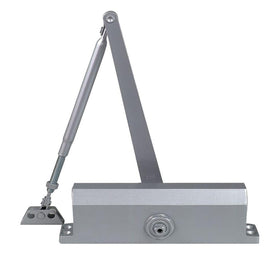 Dynasty Hardware 3000 Series door closer installed in surface-mount configuration for easy retrofit