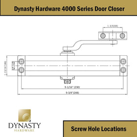 Dynasty Hardware 4000-series mounting template aids precise installation.