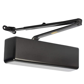 Dynasty Hardware 4401 side view bronze closer with compact profile.