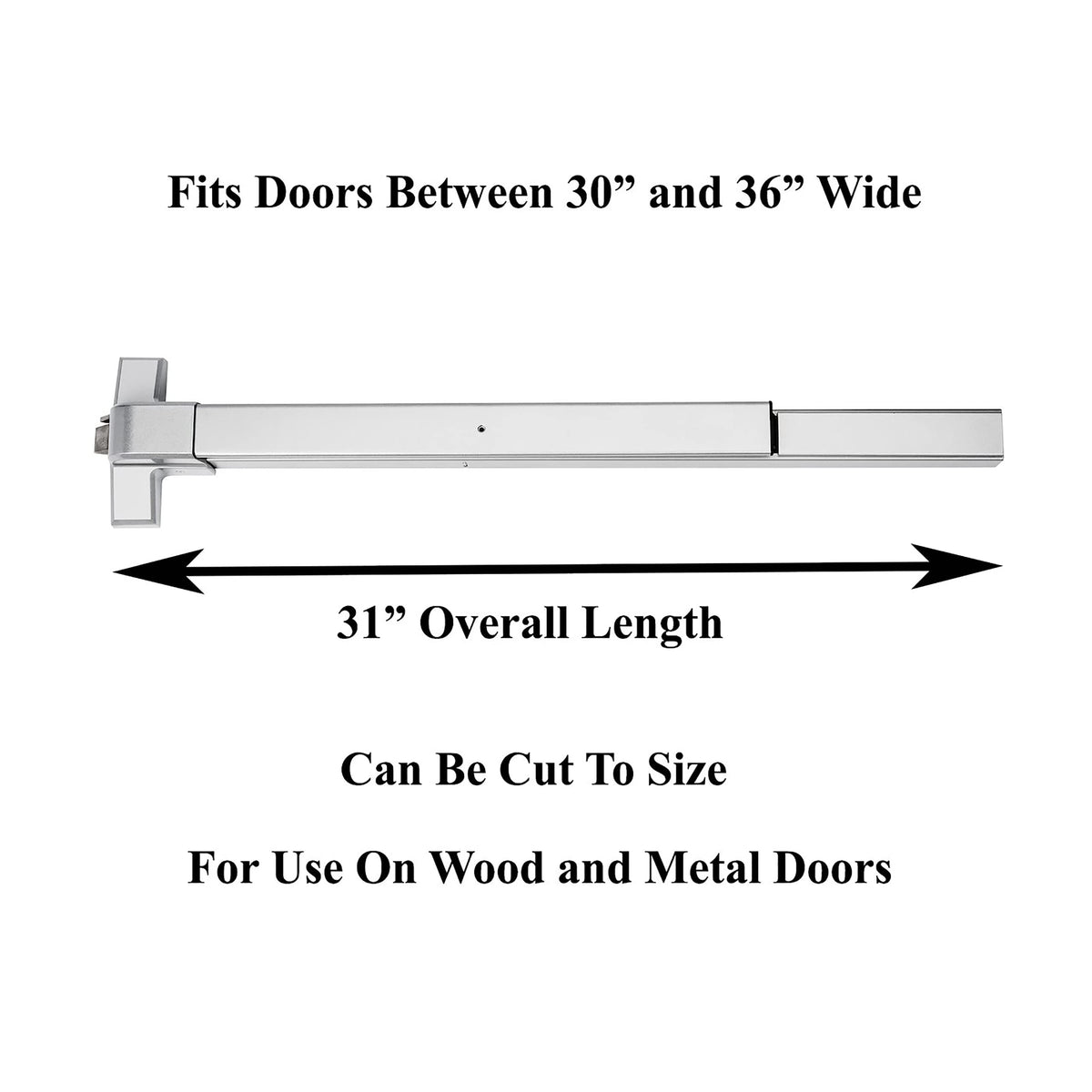 Dynasty Hardware exterior lever trim sold separately to customize appearance.