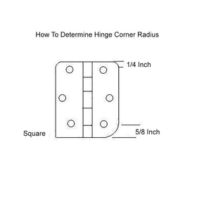 Dynasty Hardware 2-pack hinges for interior or exterior doors.