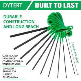Dytert 7.4-inch T-handle reaches into deep spaces.