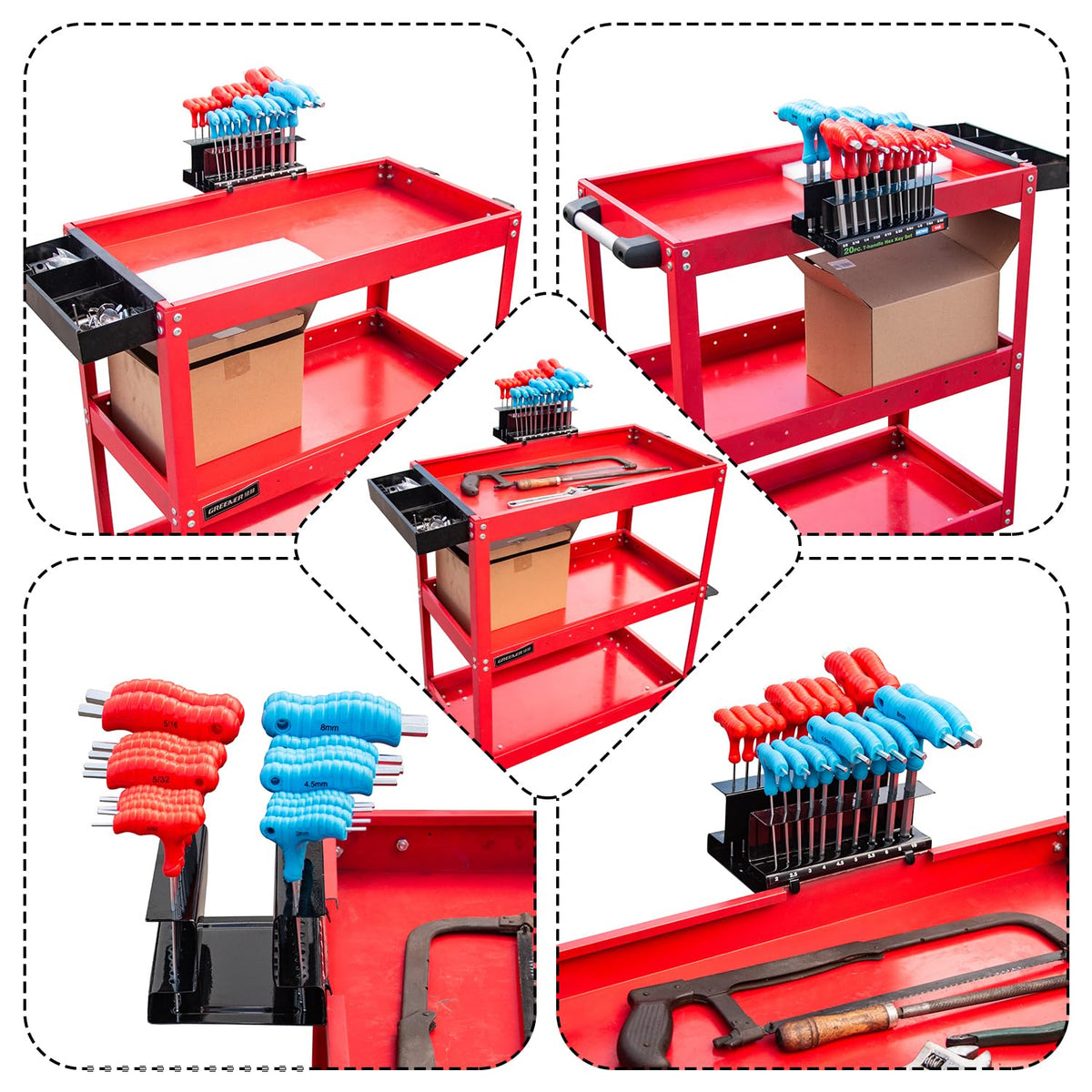Dytert dual-color inner hex ball head wrenches aid quick identification and access