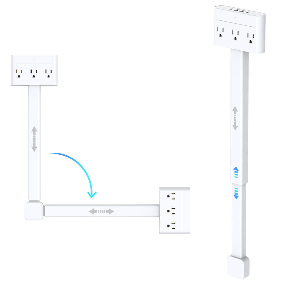 DYZYCLICAL Outlet Extender 360° swivel behind furniture for easy reach