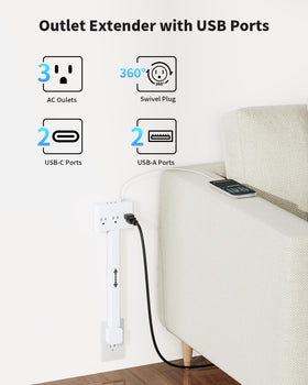 DYZYCLICAL 7-port wall plug with USB-A and USB-C ports for multi-device charging