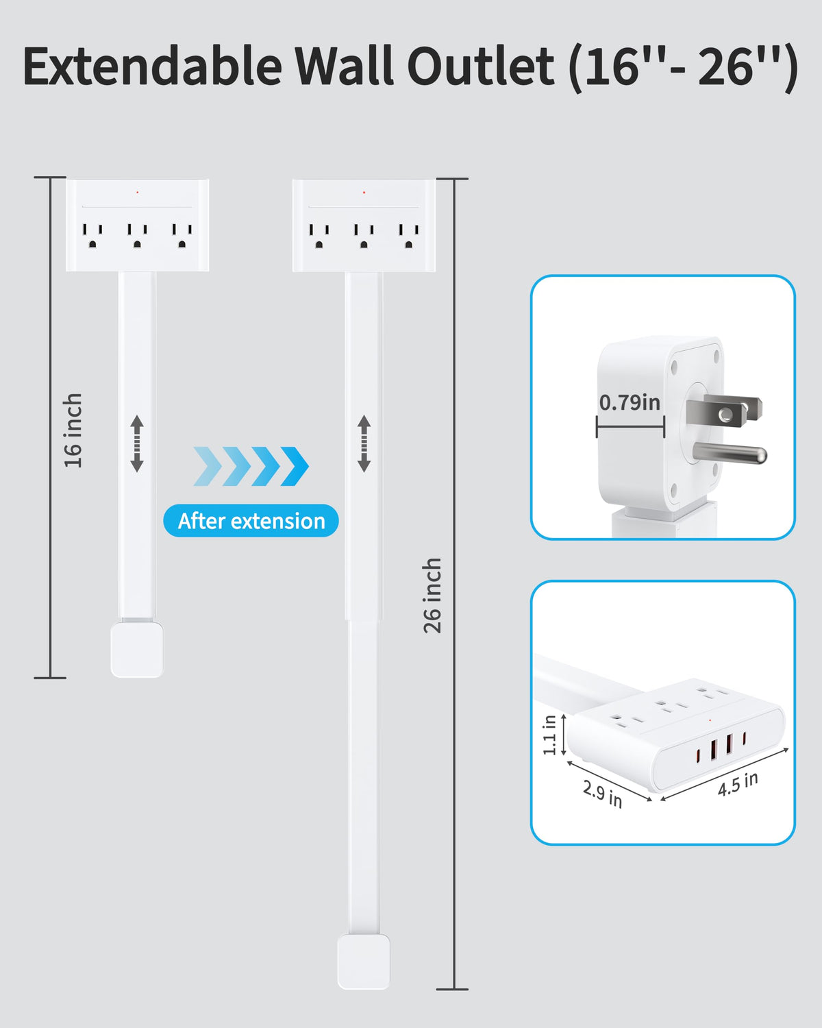 DYZYCLICAL 1050J surge protection and wide-spaced outlets reduce crowding.