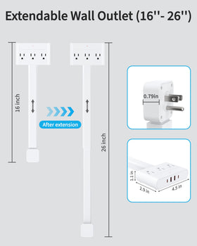 DYZYCLICAL 1050J surge protection and wide-spaced outlets reduce crowding.
