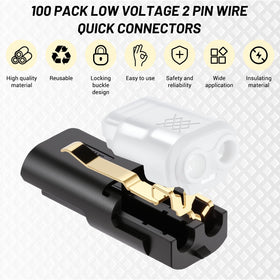 DZZ double-wire plug-in connector with locking buckle for tool-free, reliable connections.