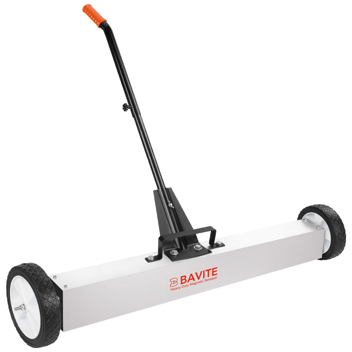 E BAVITE 55lbs nail sweeper front view highlights strong magnetic pickup for heavy debris.