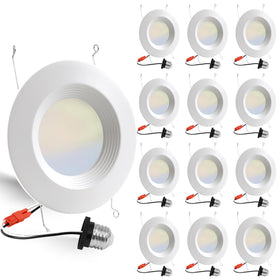 E Energetic Lighting 12-pack can light with durable metal baffle trim