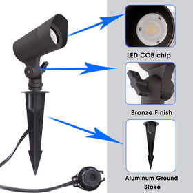 E Energetic Lighting spike stand keeps pathway lights secure
