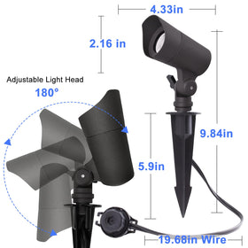 E Energetic Lighting two pack ideal for versatile yard lighting