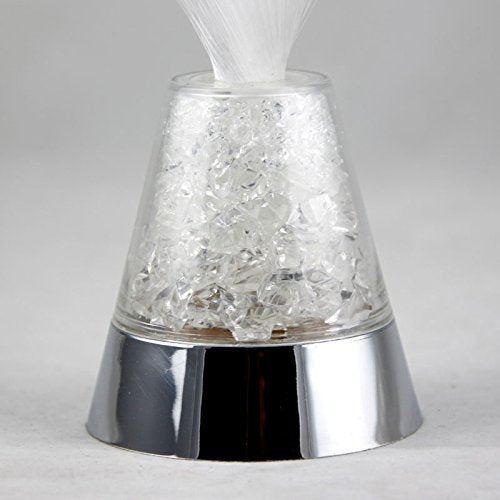 Compact lamp powered by three AAA batteries for cordless placement.