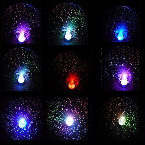 Blue pinpricks from fiber optic strands spark magical ambience.