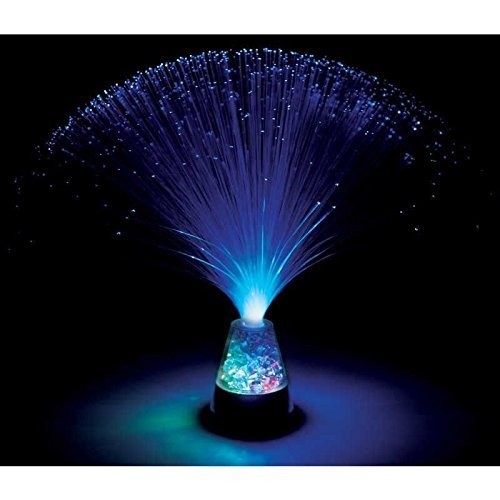 Color-changing crystals base offers dynamic lighting for mood spaces.