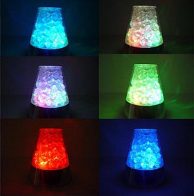 Glacier Lite crystal base changing colors to elevate decor.