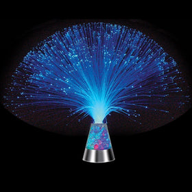 E&A Ice Fiber Optic lamp with waving fronds creating a romantic glow.